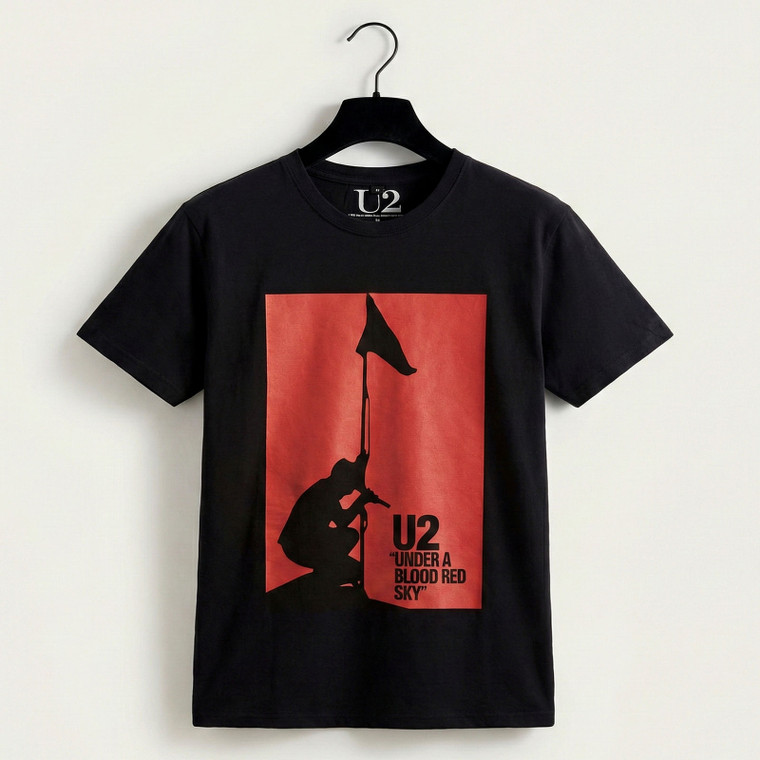 U2 Unisex Carbon T-Shirt: Blood Red Sky (Black)