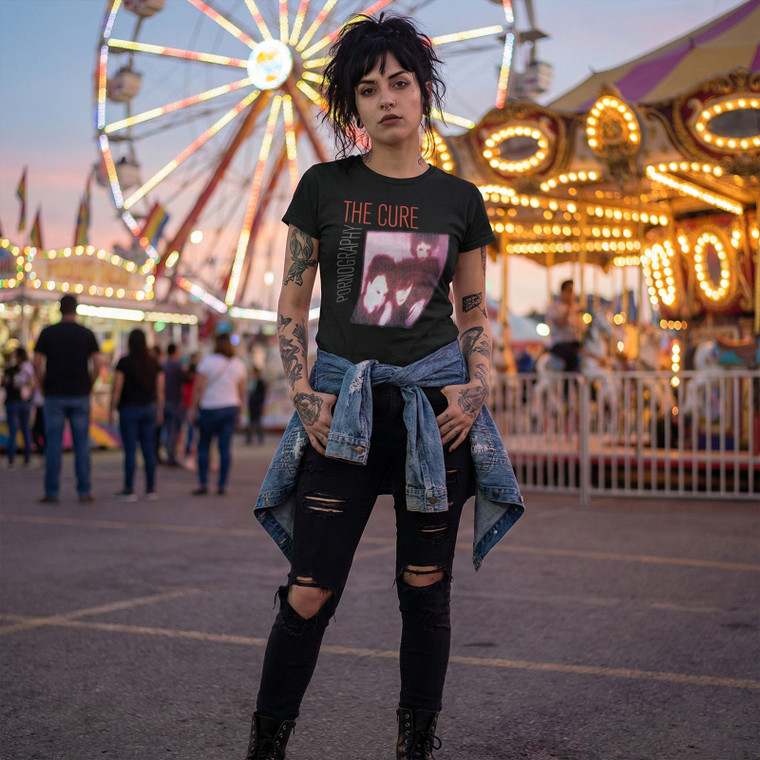 The Cure Unisex Carbon T-Shirt: Pornography Photo Warped (Black)