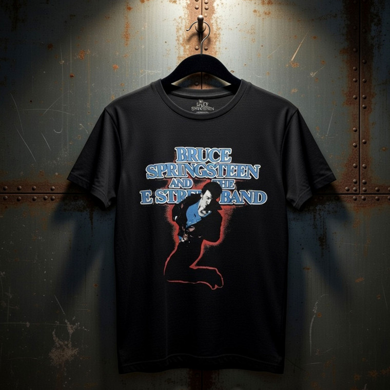 Bruce Springsteen Unisex Carbon T-Shirt: E Street Tour '84-'85 (Black)