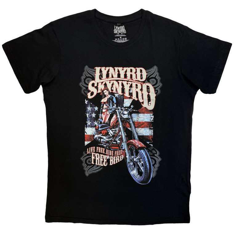 Lynyrd Skynyrd Unisex Carbon T-Shirt: Ride Free (Black)