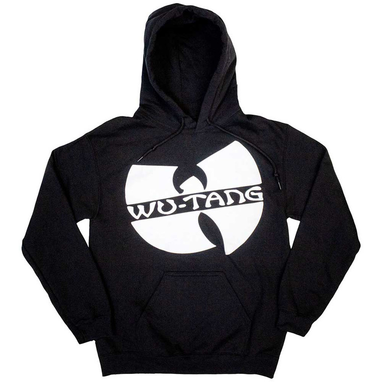 Wu-Tang Clan Unisex Pullover Hoodie: Slanted Logo Mono (Black)