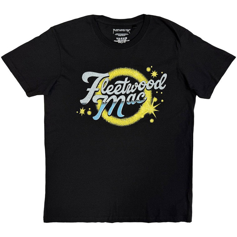 Fleetwood Mac Unisex T-Shirt: Circle Logo (Black)