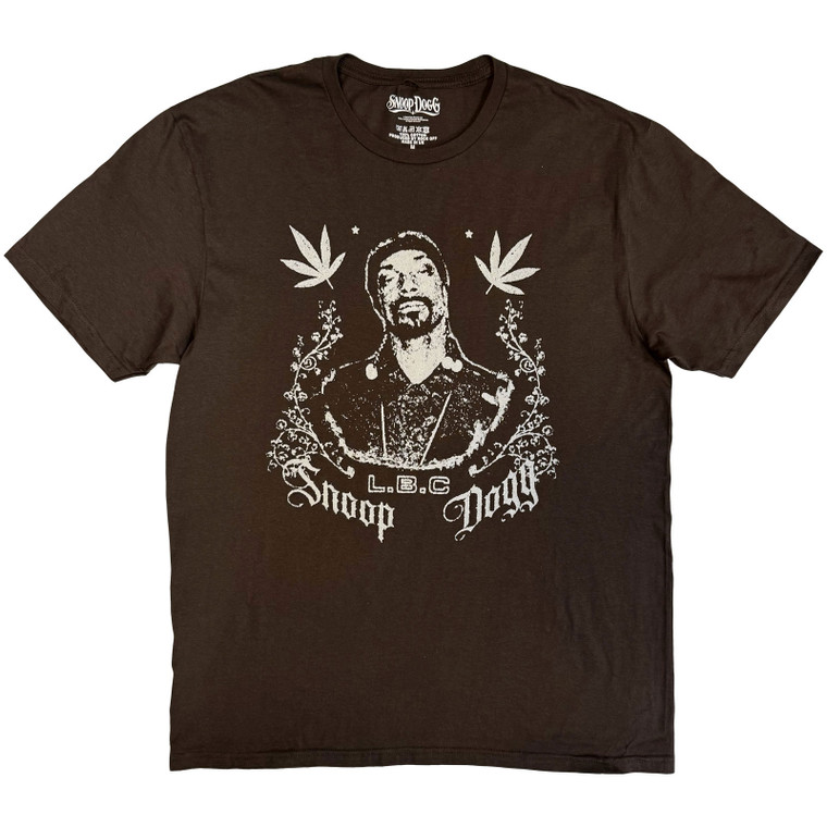 Snoop Dogg Unisex T-Shirt: L.B.C. (Brown)