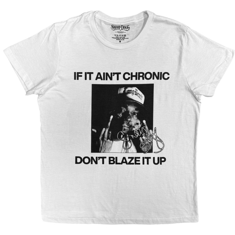 Snoop Dogg Unisex T-Shirt: Chronic Signature (White)