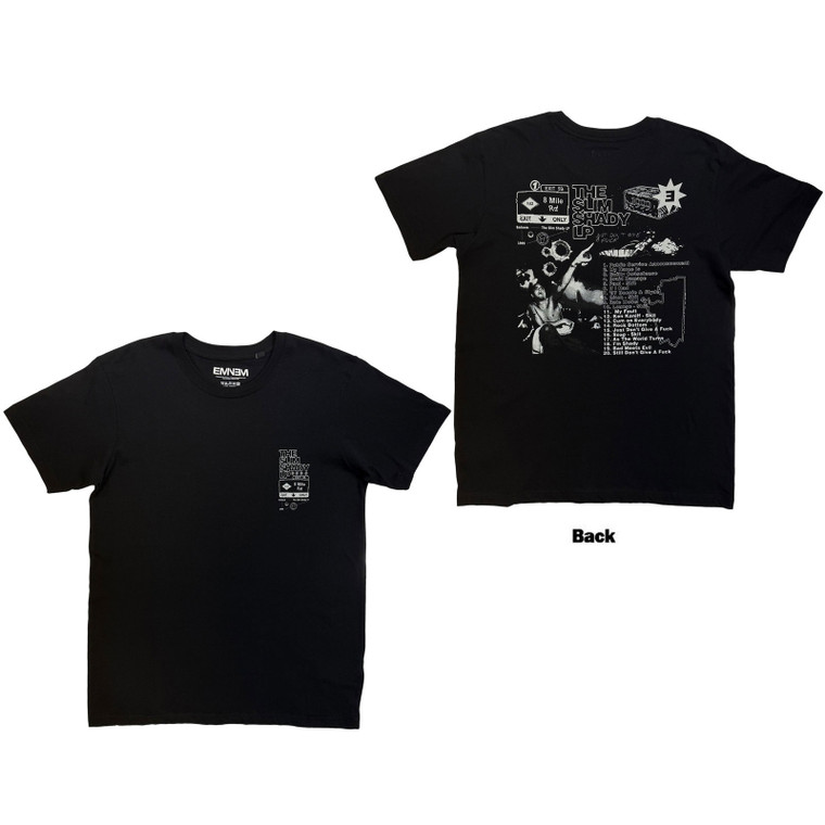 Eminem Unisex T-Shirt: Slim Shady LP (Black) (Back Print)