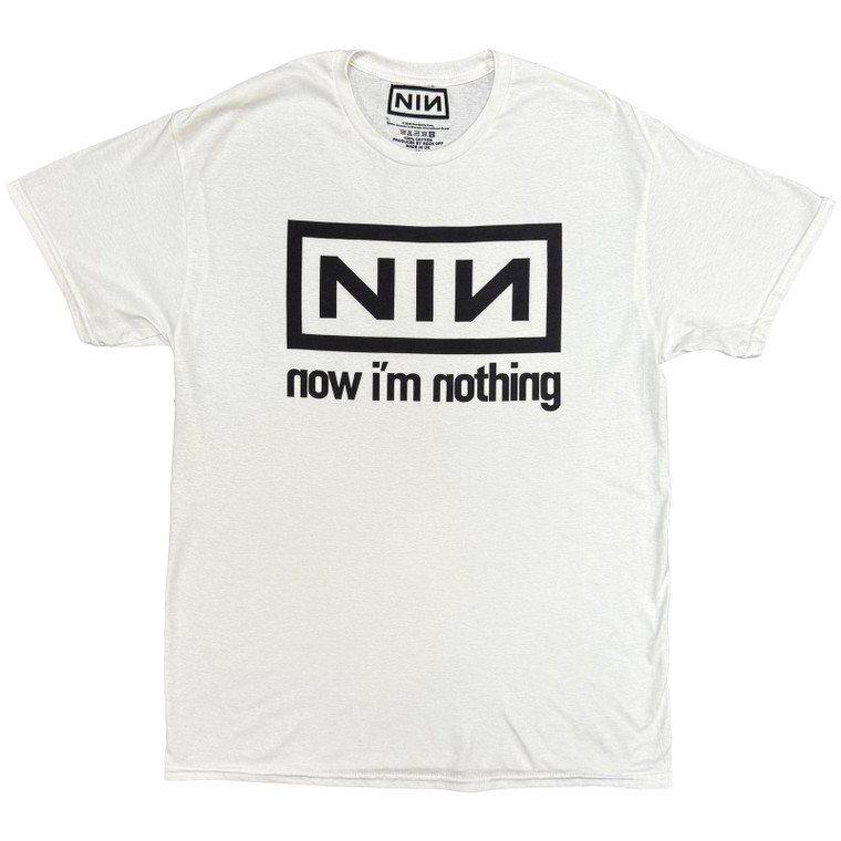 Nine Inch Nails Unisex T-Shirt: Now I'm Nothing (White)