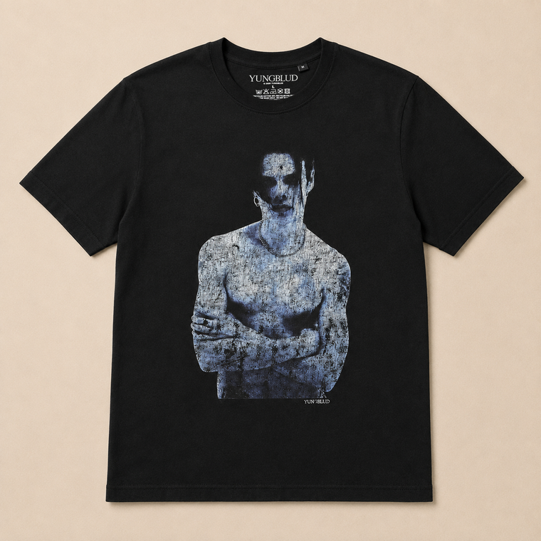 Yungblud Unisex T-Shirt: Portrait (Black) (Back Print)
