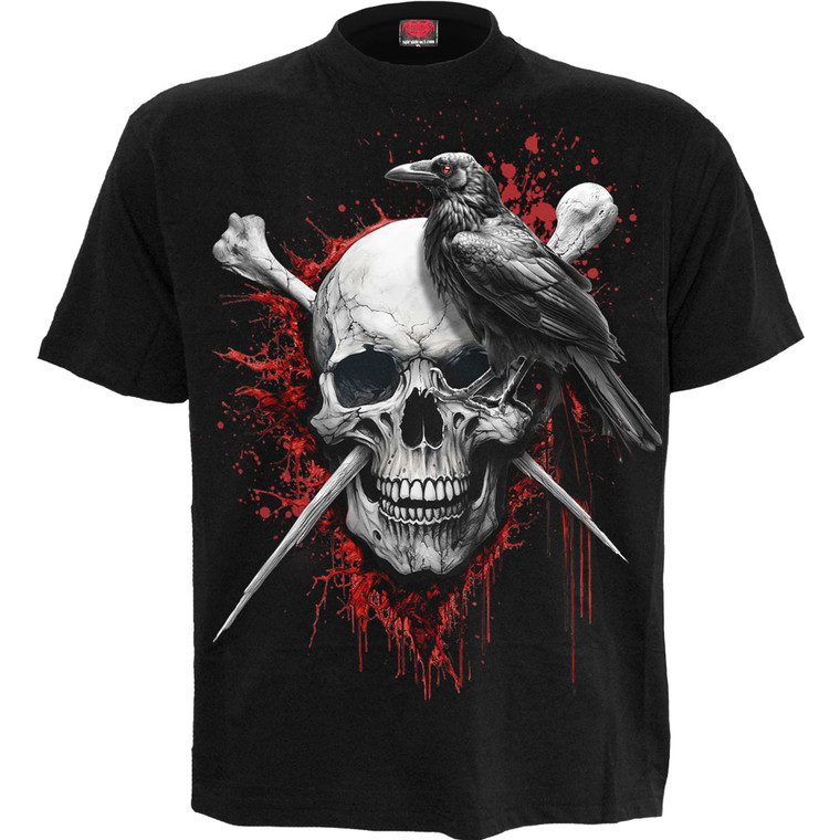 Spiral Unisex T-Shirt: Death Raven (Black)