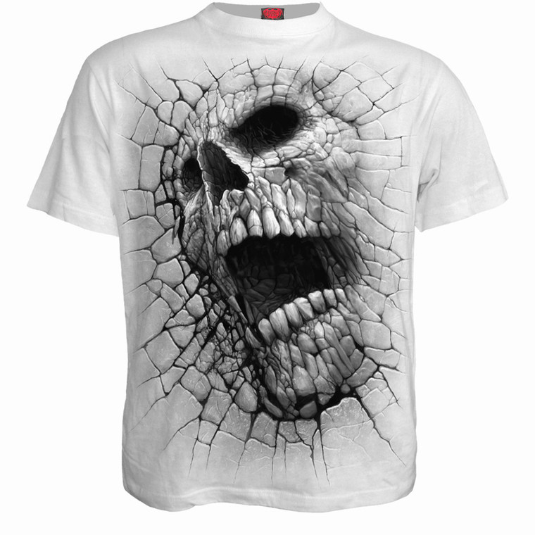 Spiral Unisex T-Shirt: Cracking Up (White) (Back Print)