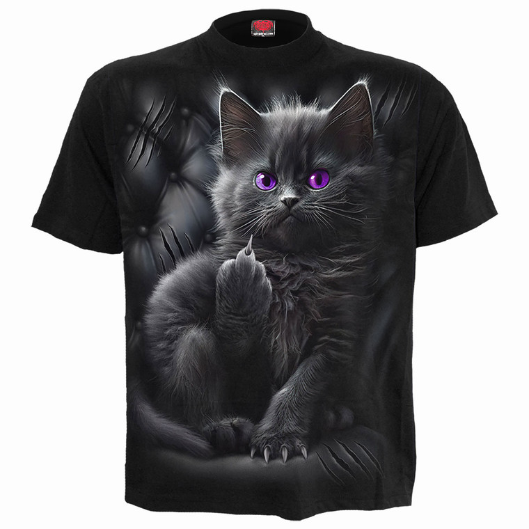 Spiral Unisex T-Shirt: Cattitude (Black)
