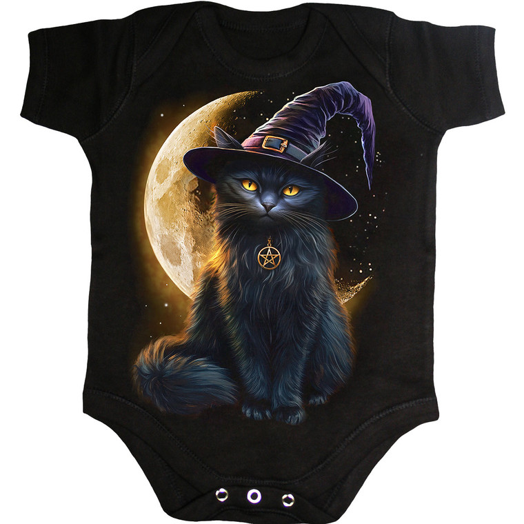 Spiral Kids Baby Grow: Familiar Magic (Black)