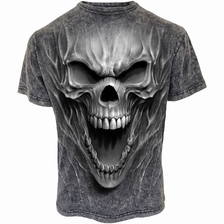Spiral Unisex Acid Wash T-Shirt: Beast Within (Black & Grey)