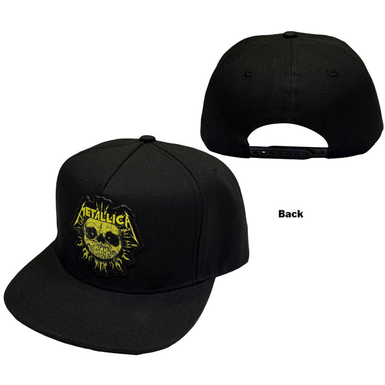 Metallica Unisex Snapback Cap: Sun Mono (Black)