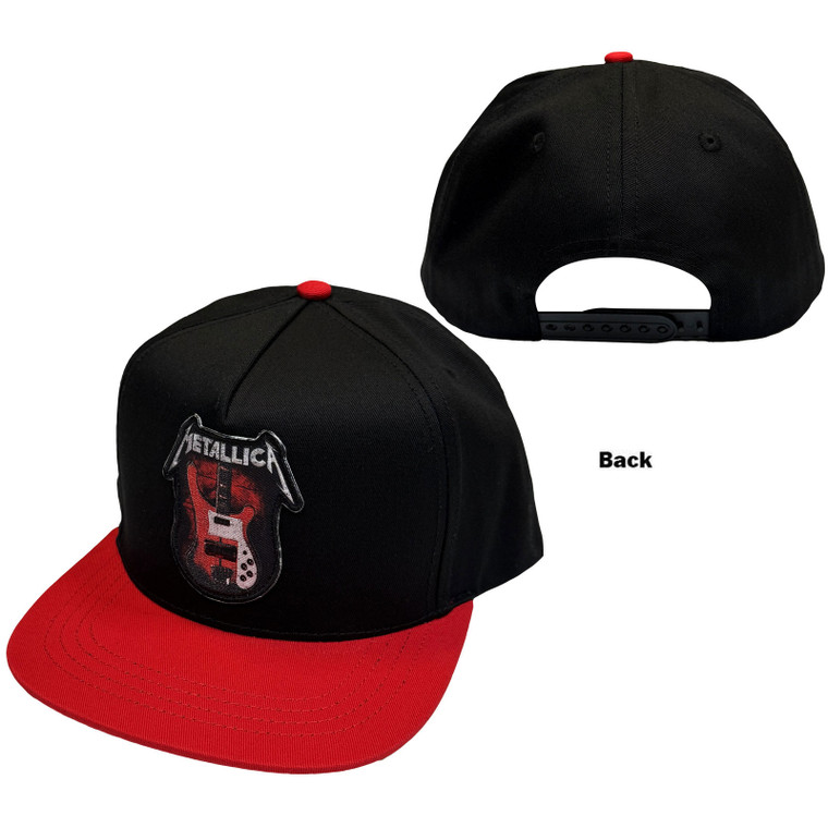 Metallica Unisex Snapback Cap: Cliff 'Em All Bass (Black & Red)