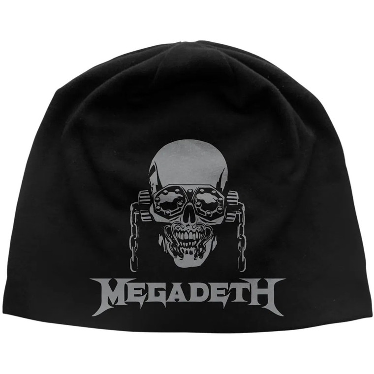 Megadeth Unisex Beanie Hat: Vic / Logo JD Print (Black)