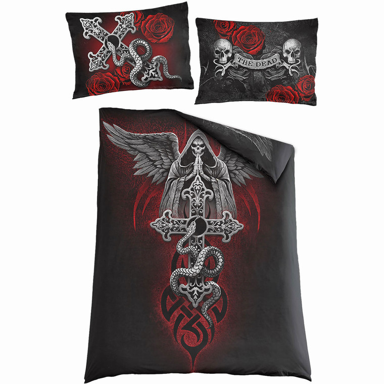 Spiral Duvet Set: The Dead (Black) (Single)
