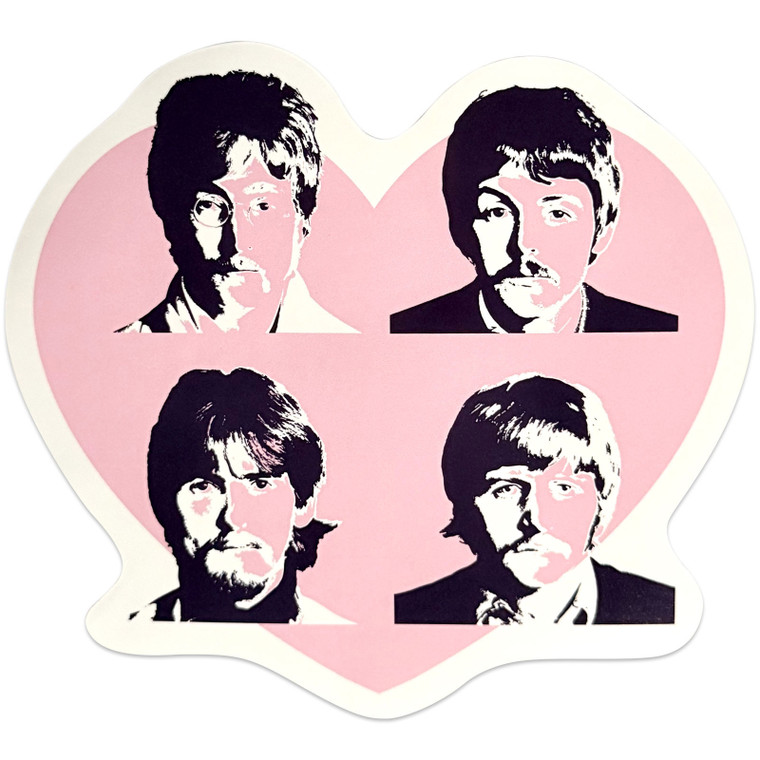 The Beatles Sticker: Beatles In Heart