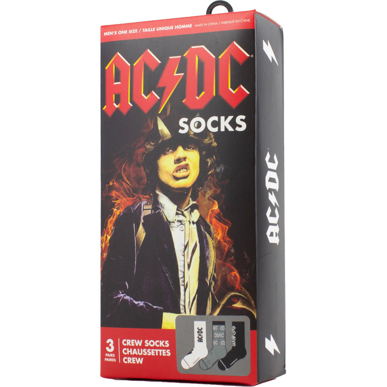 AC/DC Unisex Sock Gift Box: Logos (Multicolour) (UK Size 6.5 - 11)
