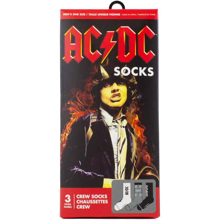 AC/DC Unisex Sock Gift Box: Logos (Multicolour) (UK Size 6.5 - 11)