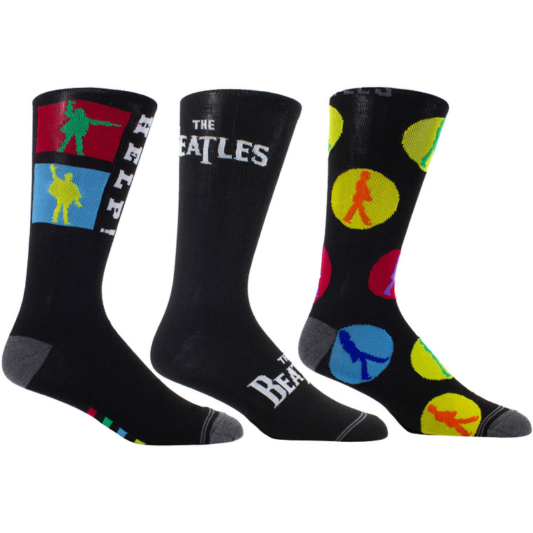 The Beatles Unisex Sock Guitar Tin: Colour Faces (Multicolour) (UK Size 6.5 - 11)