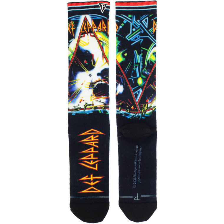 Def Leppard Unisex Crew Socks: Hysteria Sublimation (Black) (UK Size 6.5 - 11)