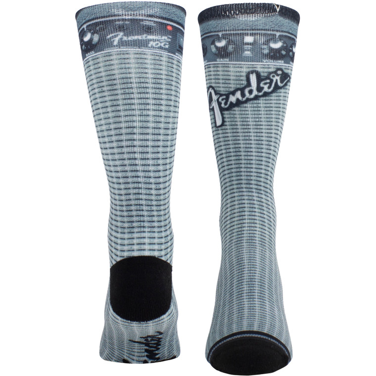 Fender Unisex Crew Socks: Amplifier Sublimation (Black) (UK Size 6.5 - 11)
