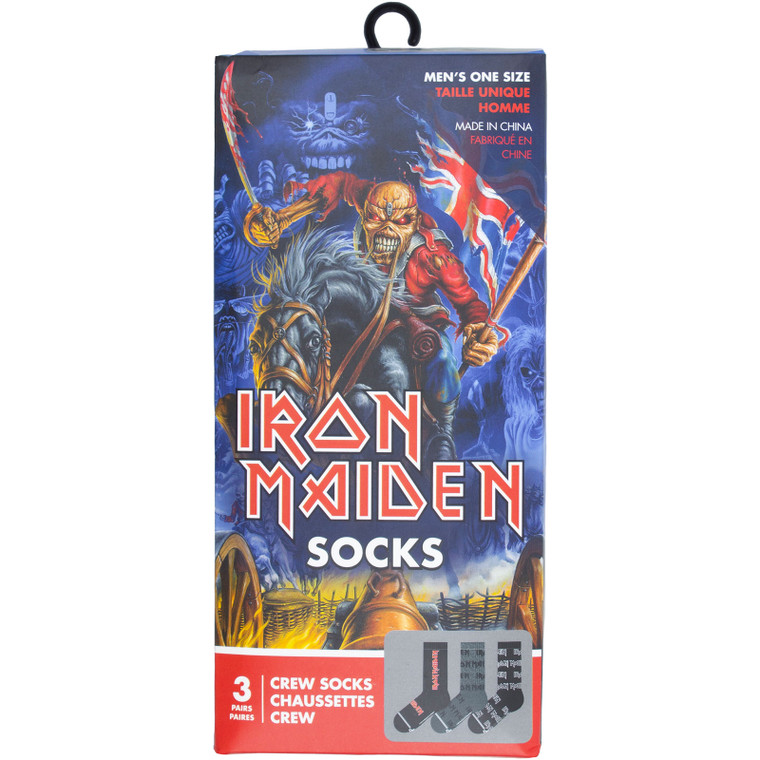 Iron Maiden Unisex Sock Gift Box: Logos (Multicolour) (UK Size 6.5 - 11)