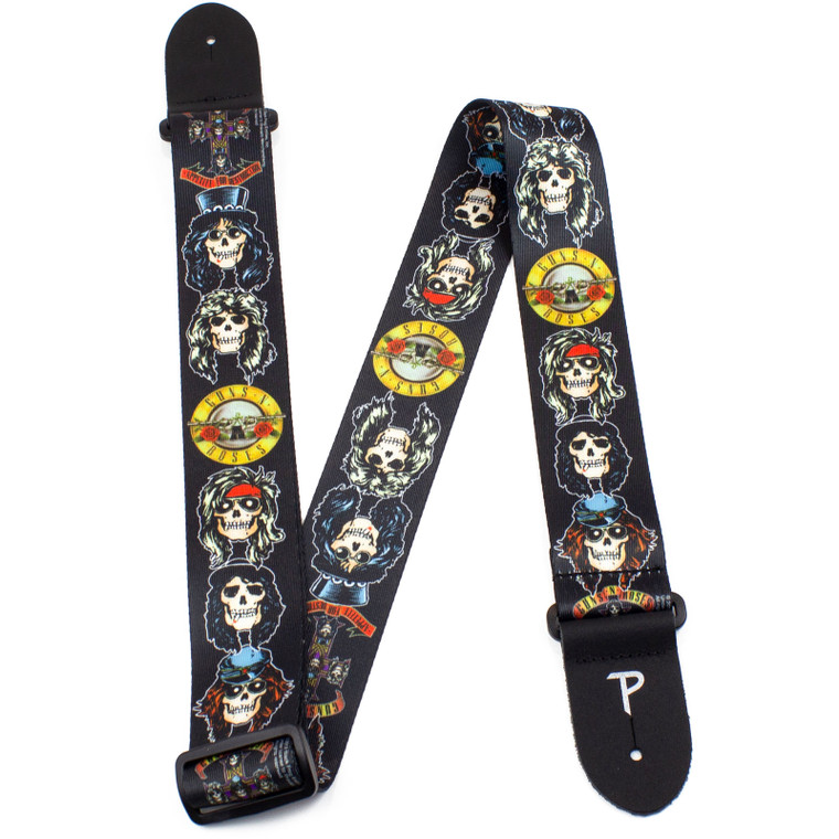 Guns N' Roses Guitar Strap (Poly): Logos (Black)