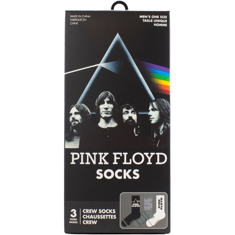Pink Floyd Unisex Sock Gift Box: Logos (Multicolour) (UK Size 6.5 - 11)