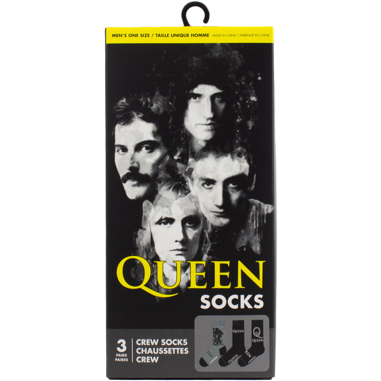 Queen Unisex Sock Gift Box: Logos (Multicolour) (UK Size 6.5 - 11)