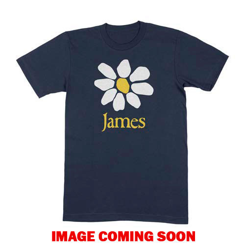 James Unisex T-Shirt: Daisy Logo (Navy Blue)