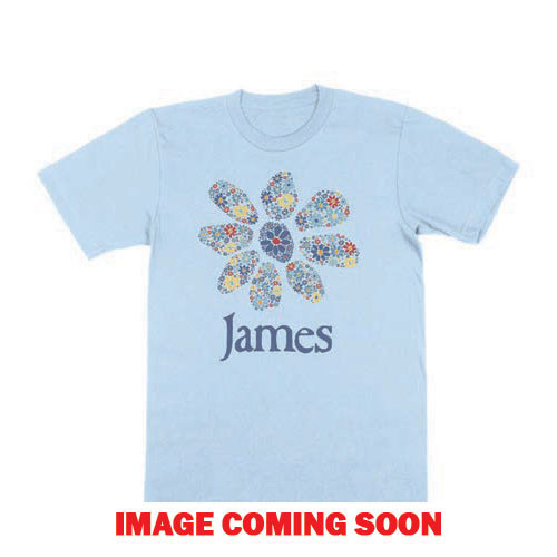 James Unisex T-Shirt: Multiple Daisy Logo (Light Blue)