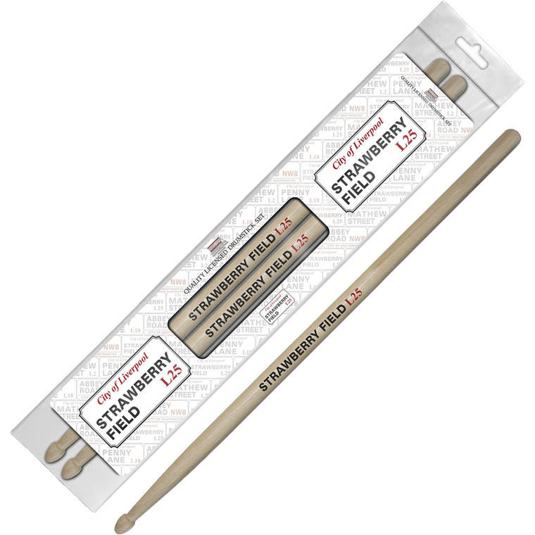 Rock Off Drumstick Set: Strawberry Field Street Sign