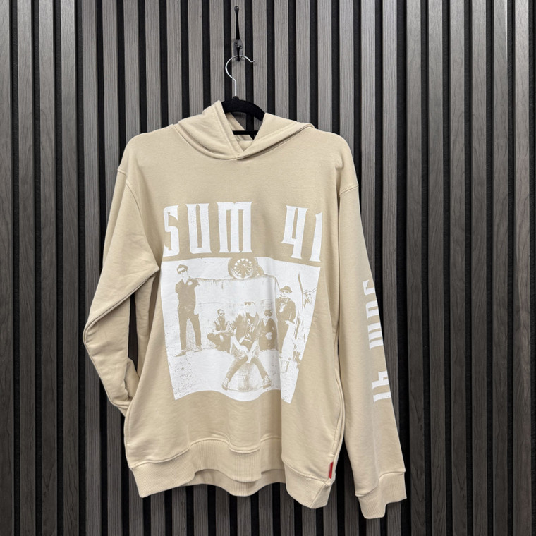 Sum 41 Unisex Unplugged Pullover Hoodie: Band Photo (Natural)