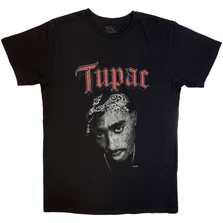 Tupac Unisex T-Shirt: Icon (Black)