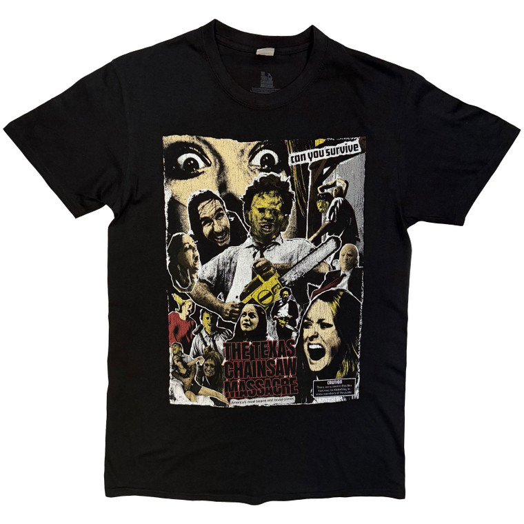 The Texas Chainsaw Massacre Unisex T-Shirt: Collage Front (Black)
