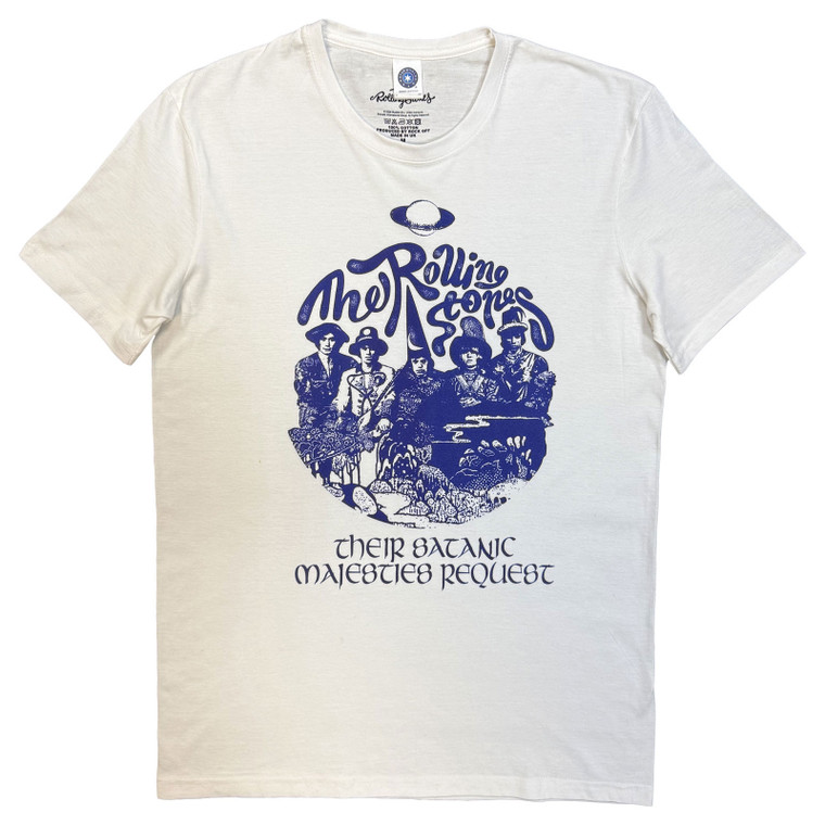 The Rolling Stones Unisex T-Shirt: Satanic Request (White)