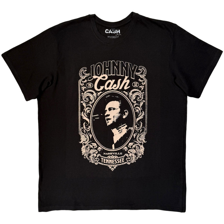 Johnny Cash Unisex Carbon T-Shirt: Nashville (Black)