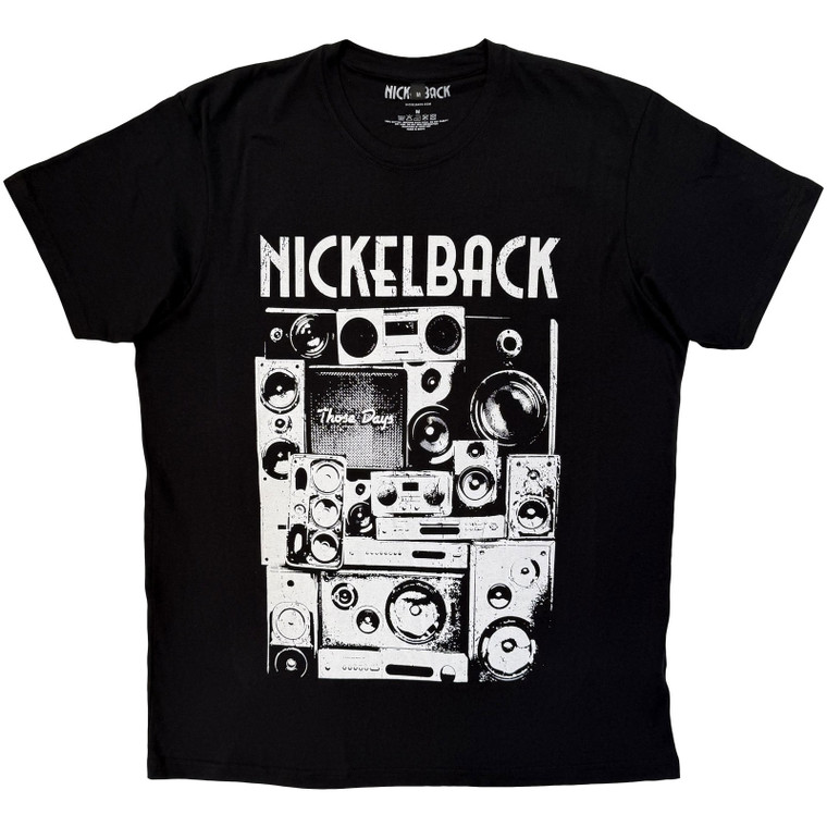 Nickelback Unisex Carbon T-Shirt: Wall Speakers (Black)