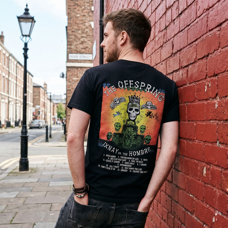 The Offspring Unisex Carbon T-Shirt: Ixnay On The Hombre (Black) (Back Print)