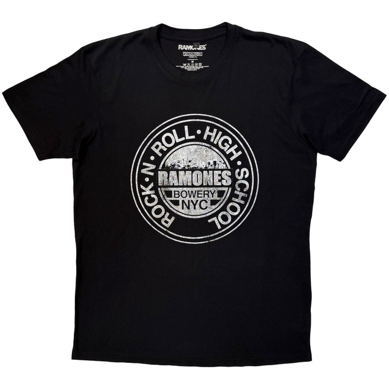 Ramones Unisex Carbon T-Shirt: Rock N' Roll High School (Black)