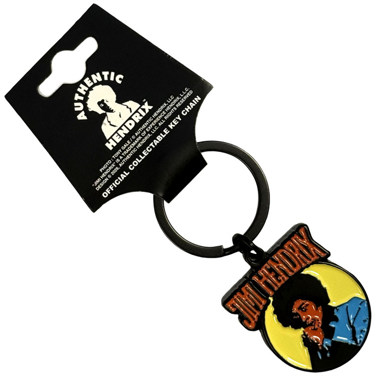 Jimi Hendrix Keychain: Vintage Circle