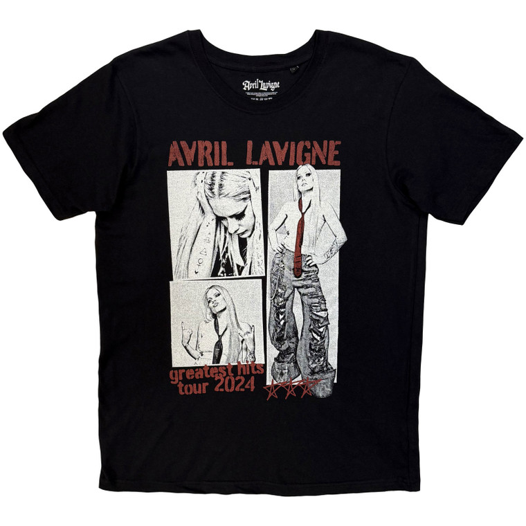 Avril Lavigne Unisex T-Shirt: Greatest Hits (Black)