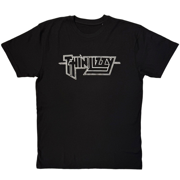 Thin Lizzy Unisex T-Shirt: Logo Mono (Black)