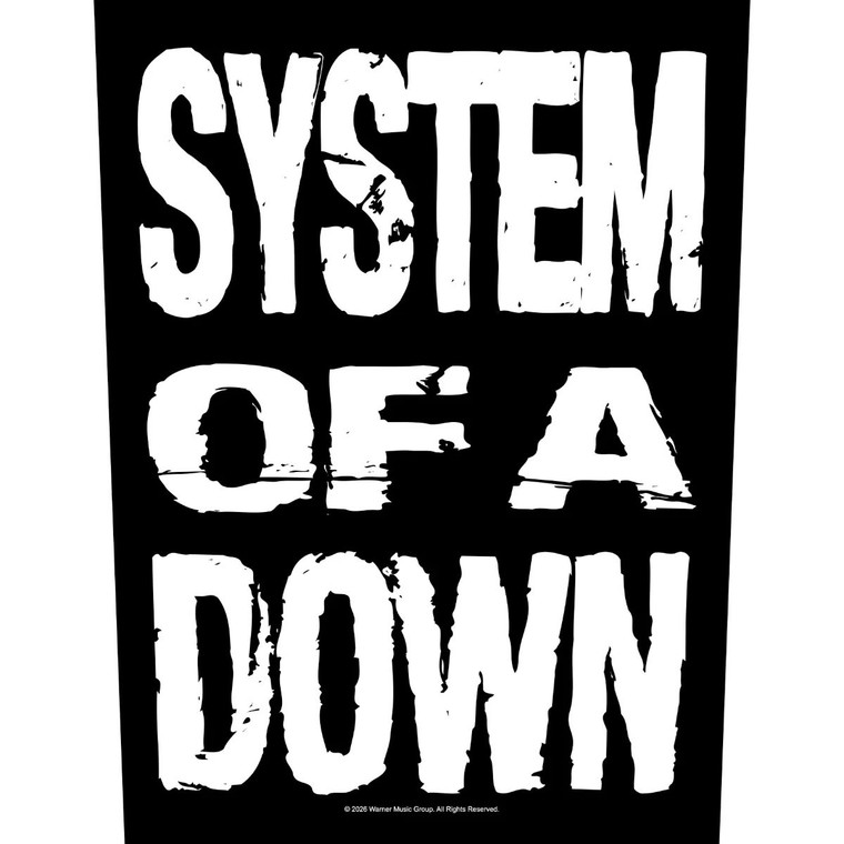 System Of A Down Back Patch: Stacked Logo
