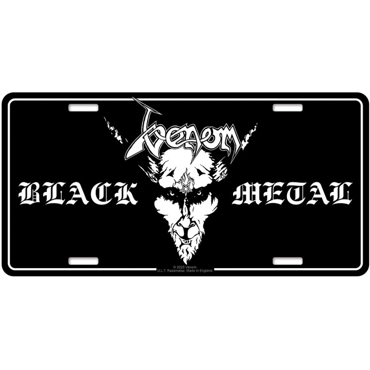 Venom Number Plate: Black Metal
