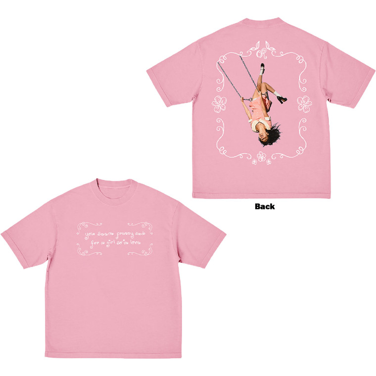 Olivia Rodrigo Unisex T-Shirt: You Seem Pretty Sad (Pink) (Back Print)