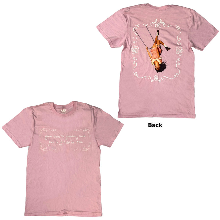 Olivia Rodrigo Unisex T-Shirt: You Seem Pretty Sad (Pink) (Back Print)