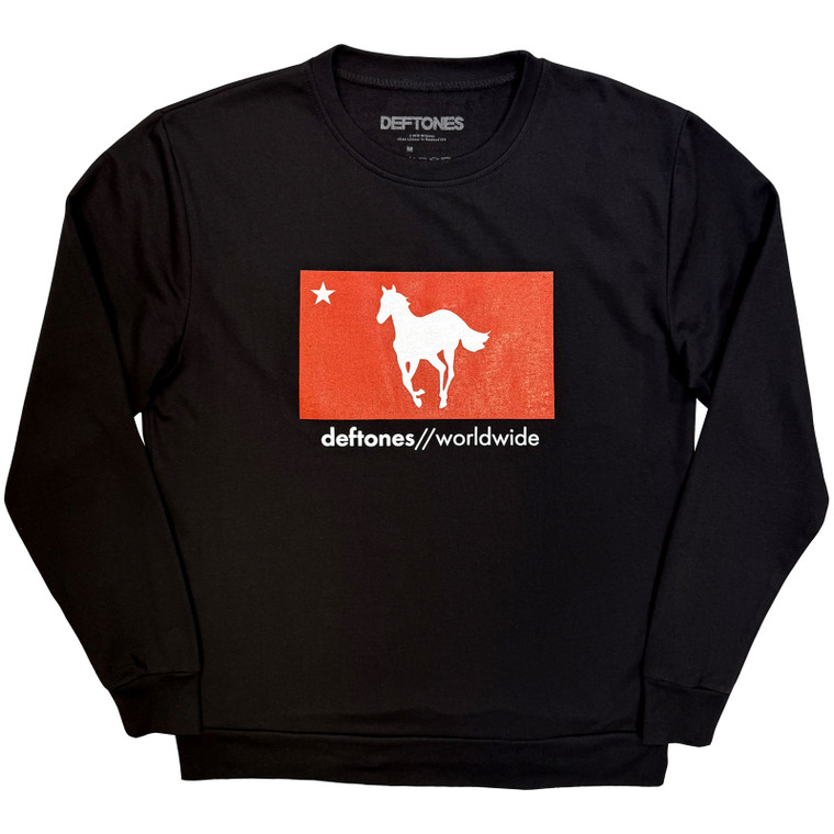 Deftones Unisex Sweatshirt: Star & Pony (Black)