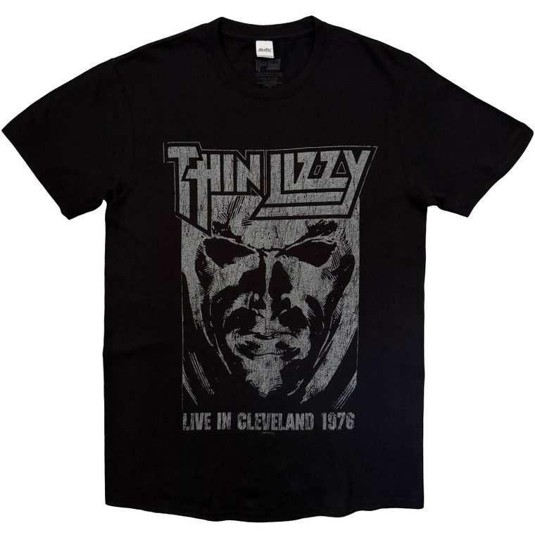 Thin Lizzy Unisex T-Shirt: Jailbreak Live In Cleveland '76 (Black)